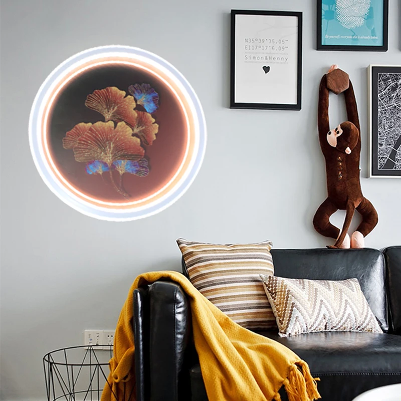 

Minimalist Nordic LED Wall Lamp Fixture Indoor Round Bedroom Living Dining Room Foyer Lustre Luminaire Corridor Aisle Lighting
