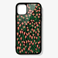 phone case for iphone 12 mini 11 pro xs max x xr 6 7 8 plus se20 high quality tpu silicon cover flowers red