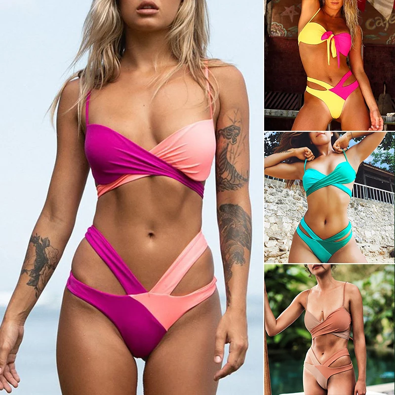 Mossha комплект бикини с высокой талией на шнуровке купальный костюм бретельках