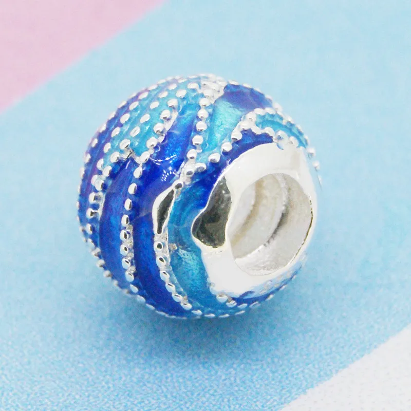 

Qikaola Genuine 925 Sterling Silver Wild Blue Vortex Charm Suitable for Original Bracelets Beads DIY Jewelry For Women S1511