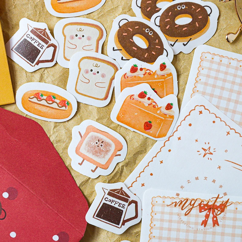 Милый Животные Еда Кофе этикетка для записи бумажные наклейки украшения стены