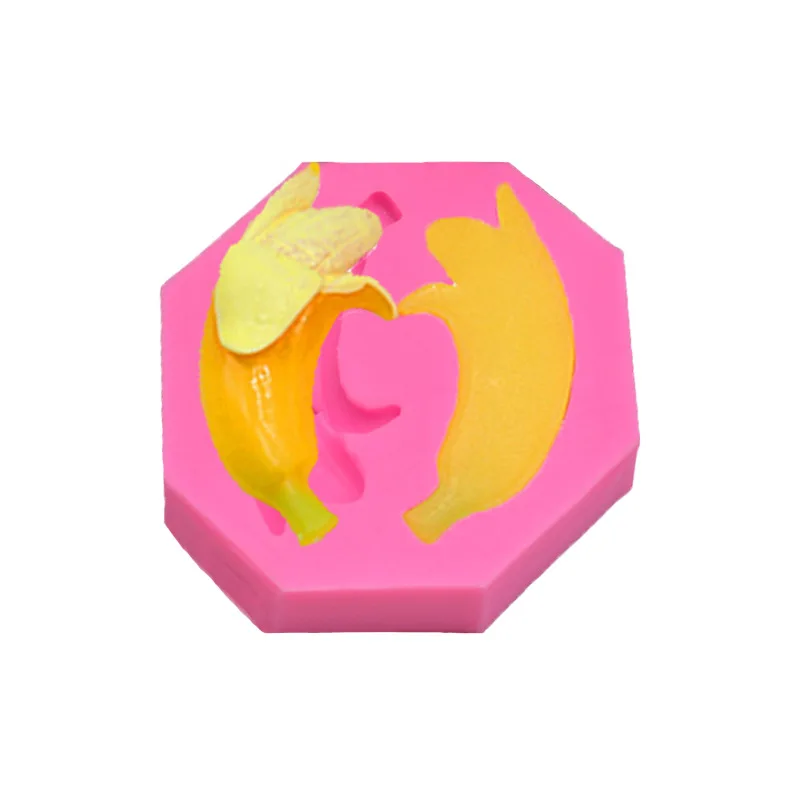 

1pc Sell Hot 2hole Banana/fruit Modelling Chocolate Mold Silicon Fondant Cake Decoration Mold Wholesale Fondant Mold