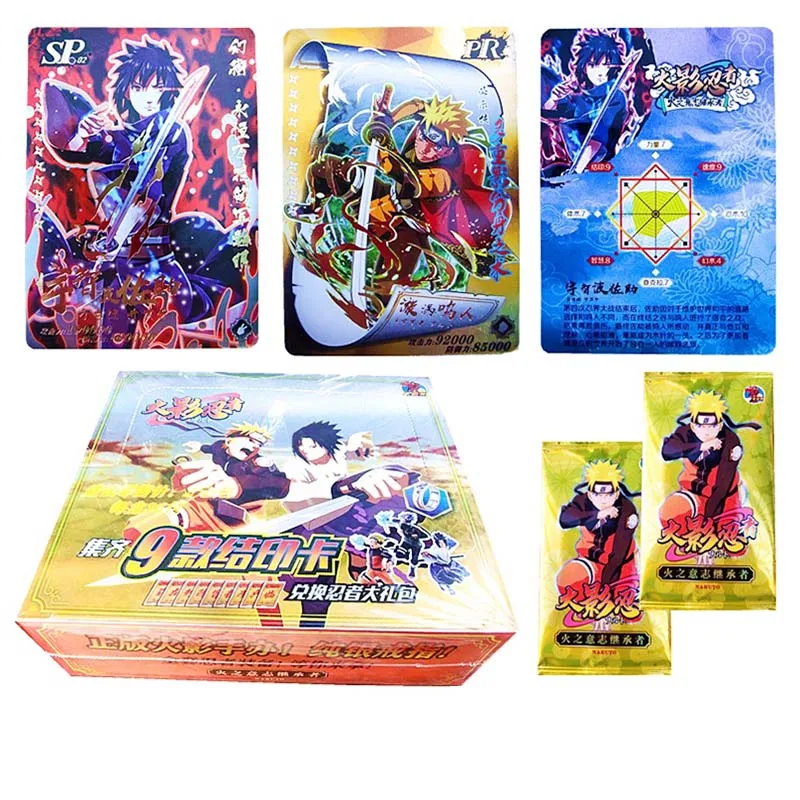 Cartas de juego de pel&iacute;cula de Narutoes para ni&ntilde;os, cartas de Anime japon&eacute;s de dibujos animados Hokage, Colecci&oacute;n SSP, Uchiha Sasuke, Ninja Wars R, juguetes para ni&ntilde;os-1
