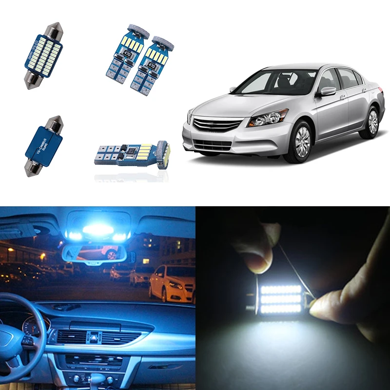 10 шт. T10 Led Canbus W5W белый голубой лед лампы Интерьер Карта Купол дверная табличка