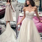 2021 модный дизайн полная бисером Свадебные платья с накидкой с низким вырезом на спине, милое Vestido De Novia кружевные свадебные платья с корсетом
