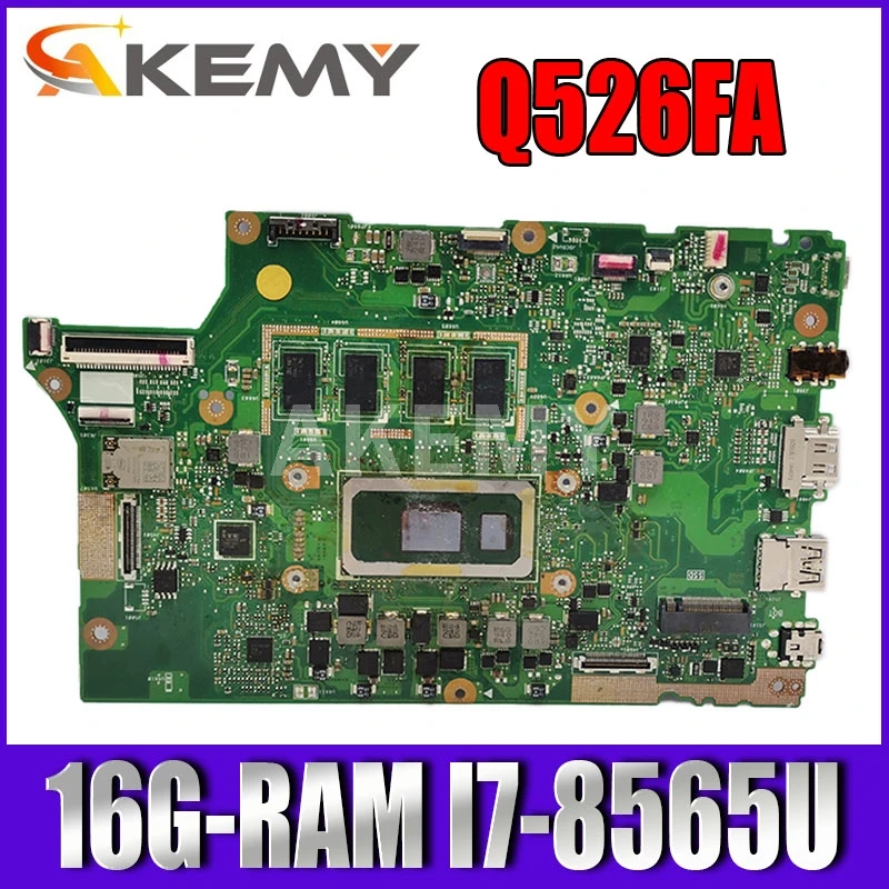 

Для Asus Q526FA Q526FA-bi7t13 Q526F UX562FA UX562F оригинальный ноутбук материнская плата W/ 16G-RAM I7-8565U