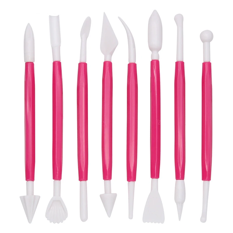 

8pcs Polymer Clay Carving Kit Candy Color Pottery Sculpting Tool Ceramic Modeling DIY Clay Art Craftwork Shaping Accessories