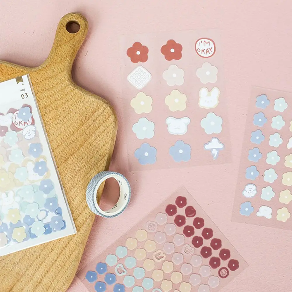Цветочный журнал альбом для стикеров Morandi DIY Moods серии Kawaii Милая наклейка забавные