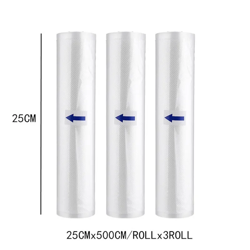 3 рулона/партия кухонные вакуумные пакеты для пищевых продуктов хранения