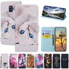 Чехол-бумажник для Samsung A6 2018, чехол A 6 A600F, мягкий силиконовый кожаный флип-чехол для Samsung Galaxy A6 Plus 2018 A605 A605F, чехлы