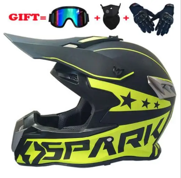

Racing Motocross Motorcycle Helmet DOT Casque Moto Capacete Casco Off-Road Full Face Vintage Unisex Men Women 3 Gifts