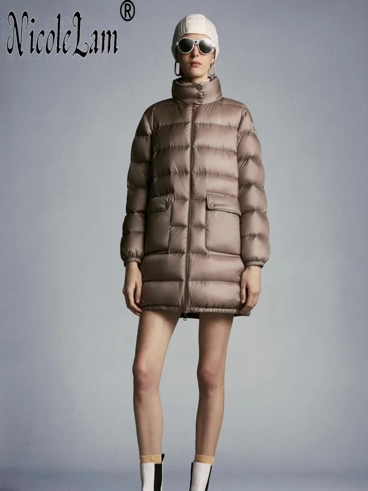 

2021 new ladies zipper stand collar down jacket jacket womens coats woman parkas puffer jacket women