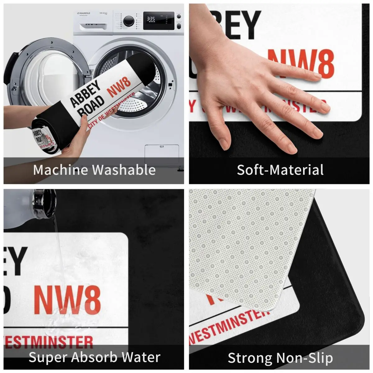 Аббатская дорога коврик ковер из полиэстера нескользящий напольный декор для