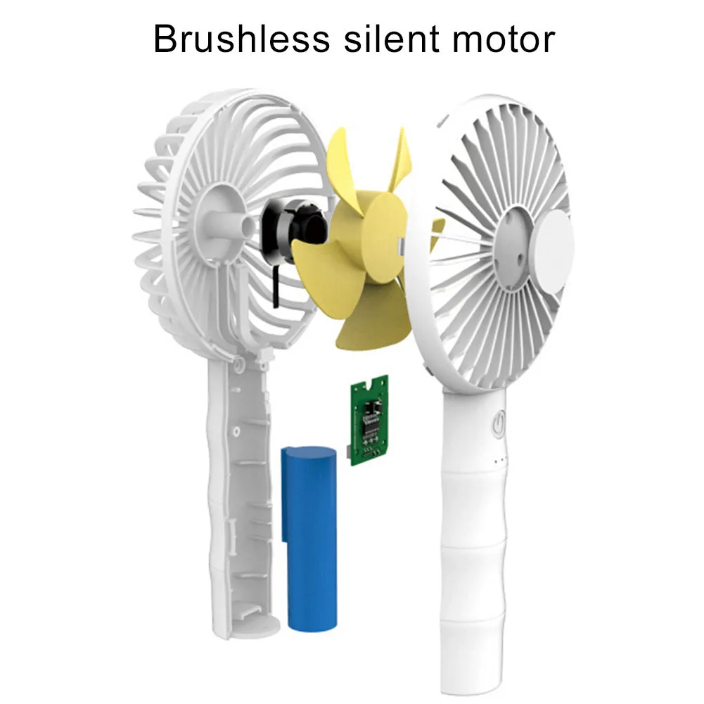 

Handheld Portable USB Rechargeable 3-Speed Mode Desktop Phone Holder Cooling Fan