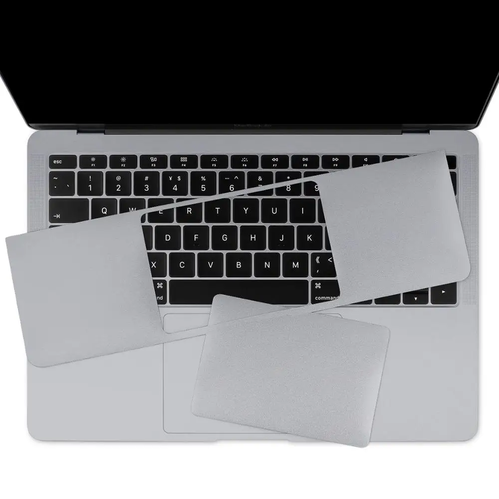 Серый Batianda для нового MacBook Pro retina 13 15 Touch Bar Air 13,3 дюймов защита ладоней чехол с трекпадом Защитная Наклейка Серебро - Цвет: Серый