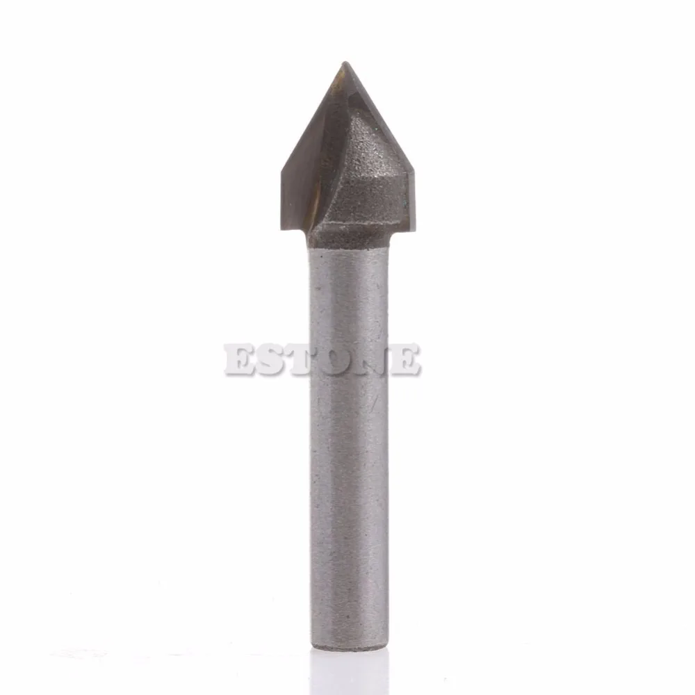 

1/4" CNC 60 Degree Router Engraving V Groove Bit Wood Working Tool 6x10mm