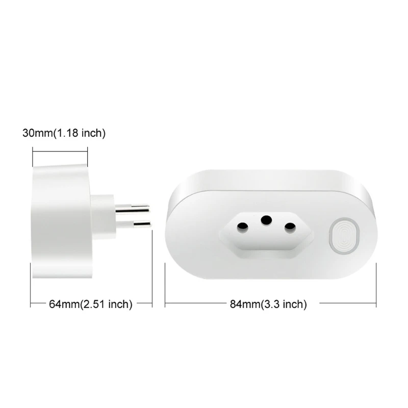 16A Brazil Intelligent Socket Wifi Tuya Smart Plug with Voice and APP Control Power Timer for Home Alexa Life | Электроника