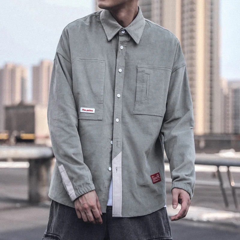 

Men's Long Sleeve Shirt Solid New Autumn Casual Mens Lumberjack Gray Parklees Shirt Smart Casual Stylish Shirts for Men HH50CS