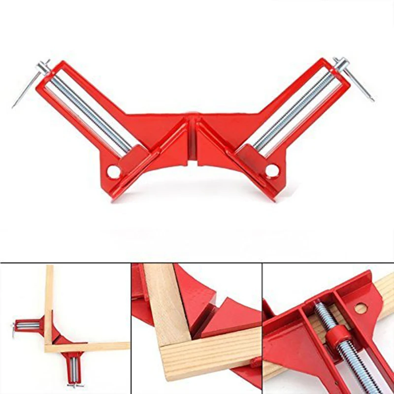 

4pcs 90 Degree Right Angle Clip Photo Picture Frame Clamp Fast Fixing Woodwork