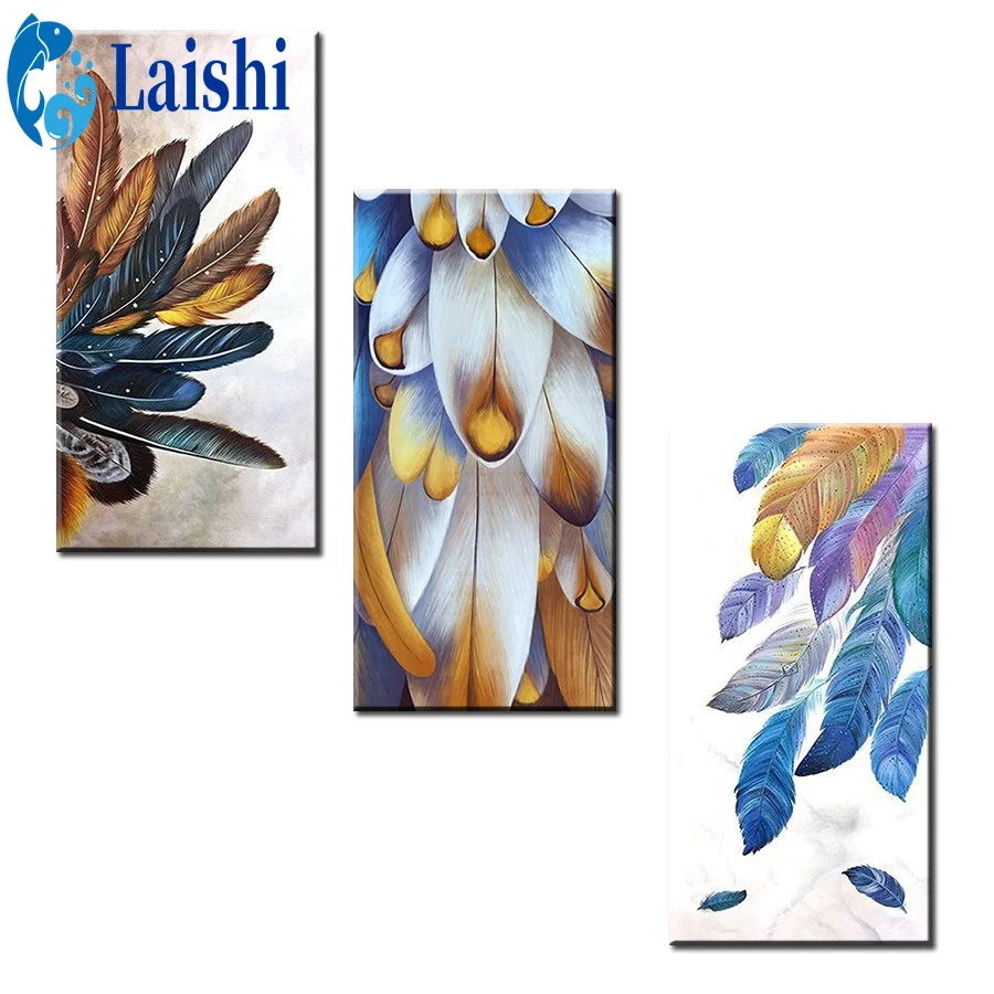 

DIY Large-size decorative painting, feather series Diamond Painting Full Square/Round Drill Sale Rhinestones Home Decor Gift