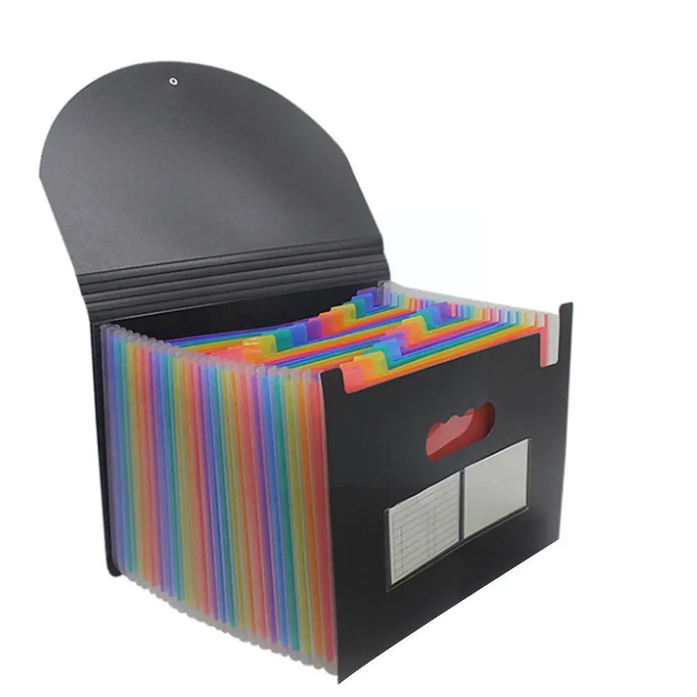 

Multifunction File Folder Organ Clip With Cover Organ Multi-layer Test Storage Student Clip Folder Stand Paper Retractable C2H4