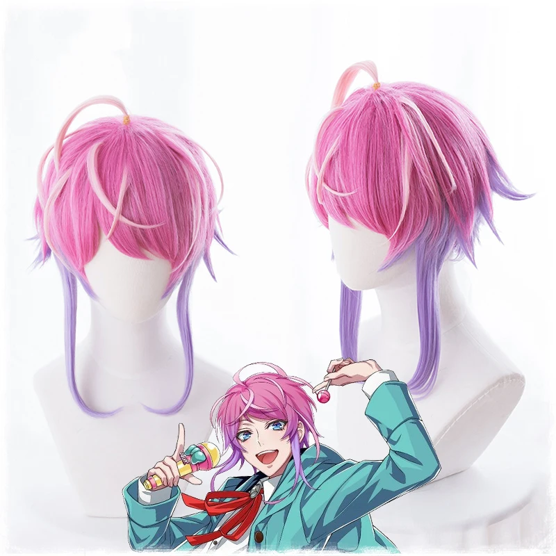 

Division Rap Battle Hypnosis Amemura Ramuda Short Wig Cosplay Costume Men Women Heat Resistant Synthetic Hair Wigs + Wig Cap