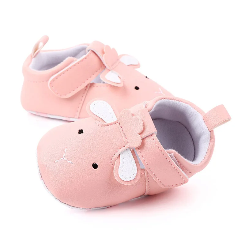 Детская обувь из искусственной кожи с мультяшными животными нескользящая мягкой