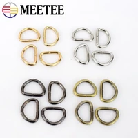 meetee 100300500pcs 10mm d ring buckle metal opening dog collar chain webbing rings buckles diy bag hardware accessories bf073