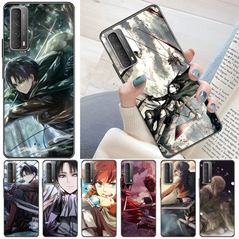 

Attack On Titan Mikasa Ackerman Armin Arlert Levi Eren Jager Phone Case For Huawei P Smart Z 2019 2021 Funda Back Cover Coque