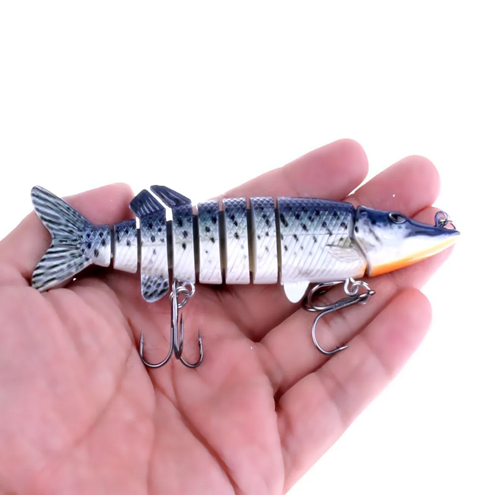 1PCS 12.7cm 20g Multi Jointed Fishing Lures 8 Segments Wobblers Crankbait Pike Artificial Hard Bait Lifelike Swimbait | Спорт и