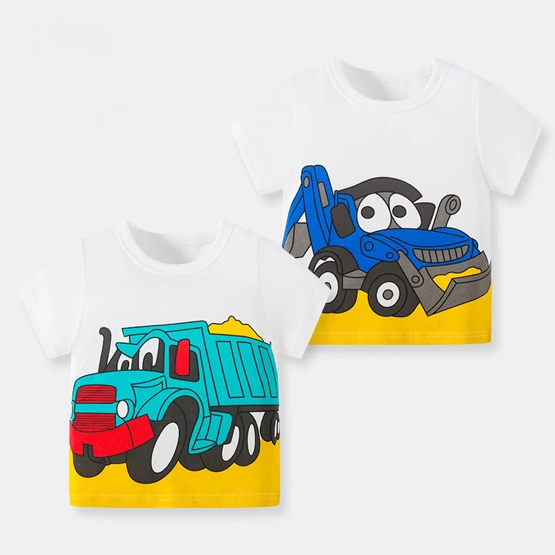 

Summer Toddler Boy Cartoon Car T Shirts Kids Clothes Girls Cute Tees Tops Boutique Outfits Baby Girl Cotton T Shirts Costume