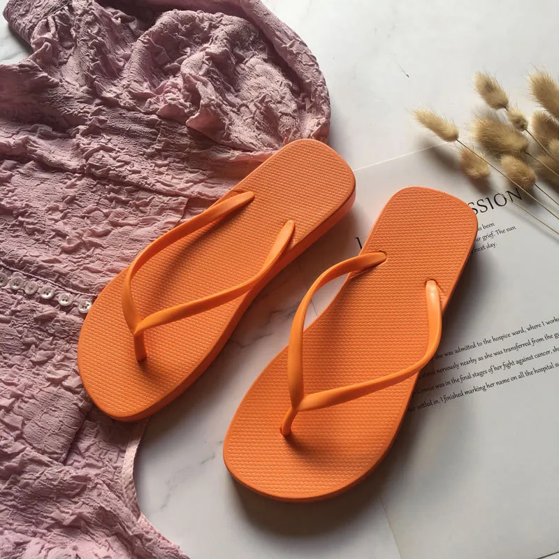 

Female Summer Flip Flops Women's Clip Toe Platform Slippers Outdoor Beach Slipper Women 2021 Fashion Sweet Style Solid Shoes