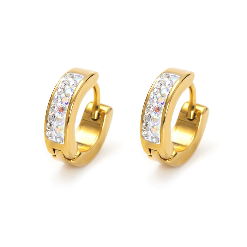 Женские и мужские серьги-гвоздики из титана с фианитами | Украшения аксессуары