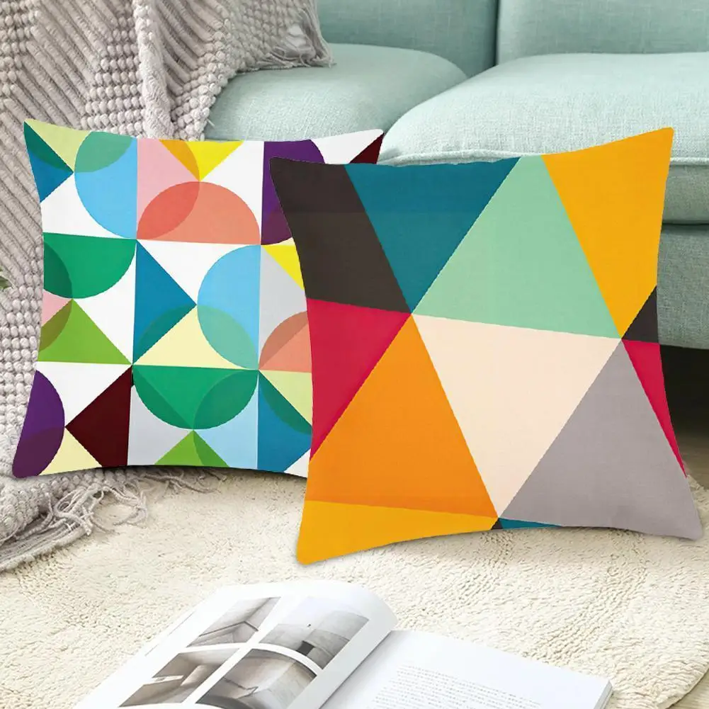 

Home Pillowcase Geometric Decorative Polyester Cushion Sofa Pillow Cover Throw Car Throw Cover Pillow Sofa Decoration R0Y7