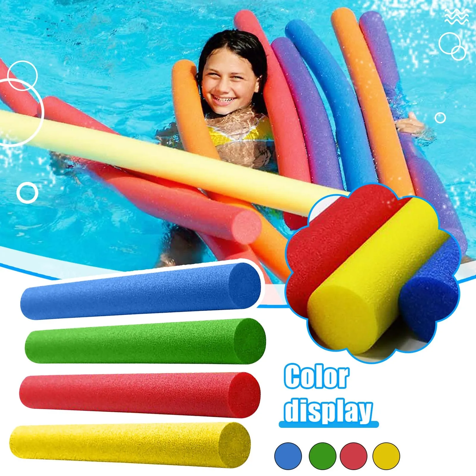 

Adult Children Swimming Buoyancy Outdoor Sports Equipment Swimming Stick Water Float Aid Noodles Foam Floating Pool Noodle 150cm