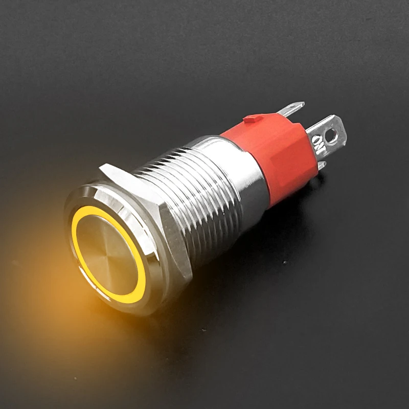 Водонепроницаемый металлический кнопочный переключатель латунный плоский и