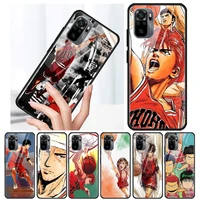anime slam dunk tempered glass cover for xiaomi redmi note 10 10s 9 9t 9s 8t 8 9a 9c 8a 7 pro max phone case