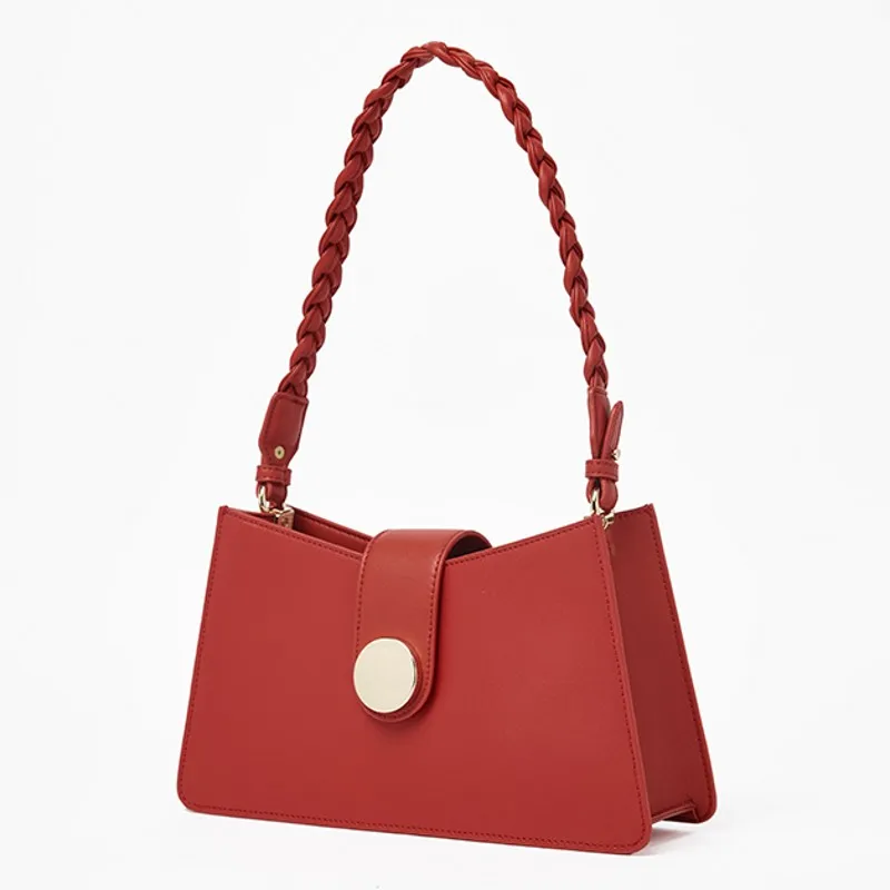 

New Womens Genuine Leather Armpit Design Shoulder Bag Hasp Soft Handle Cowhide Crossbody Bags High Quality Fashion Handbag