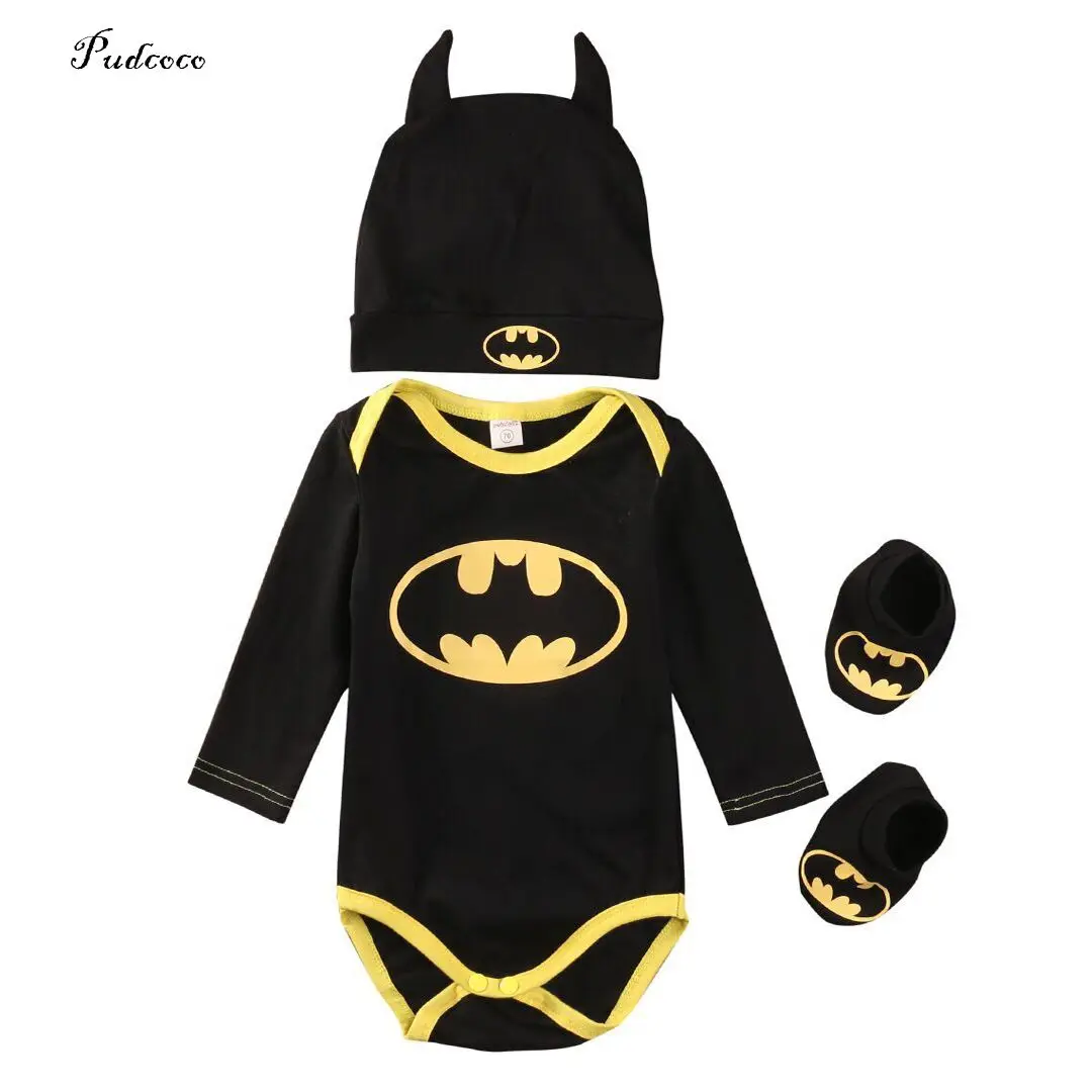 Комбинезоны для новорожденных мальчиков и девочек комбинезоны с Бэтменом обувь