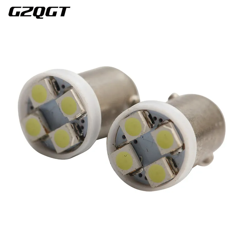 

10x24 V DC 10 ШТ BA9S T4W T11 1210 4 SMD светодиодные лампы белый синий красный зеленый Янтарный Карта огни Автомобильные лампы 4 светодиода