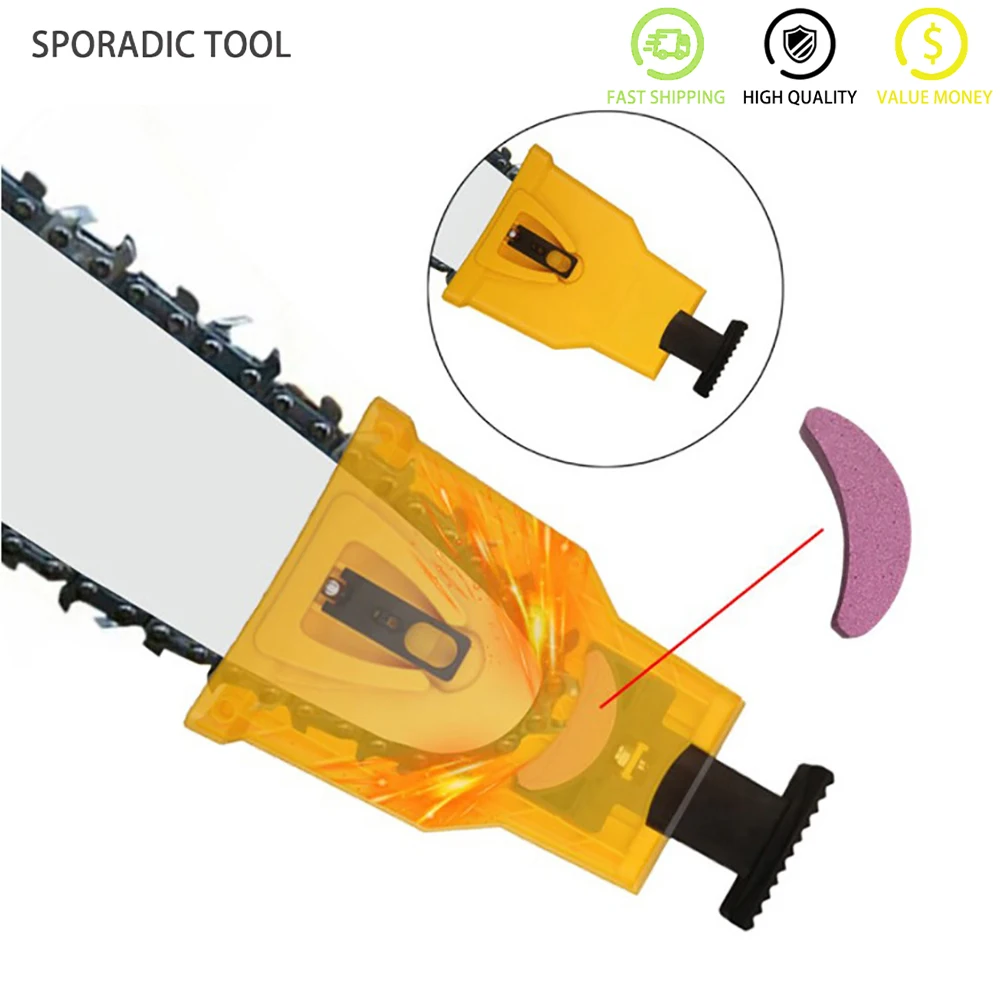 

Chainsaw Teeth Chain Sharpener Chainsaw Portable Durable Easy Power Sharp Bar-Mount Fast Grinding Chainsaw Chain Sharpener Tool