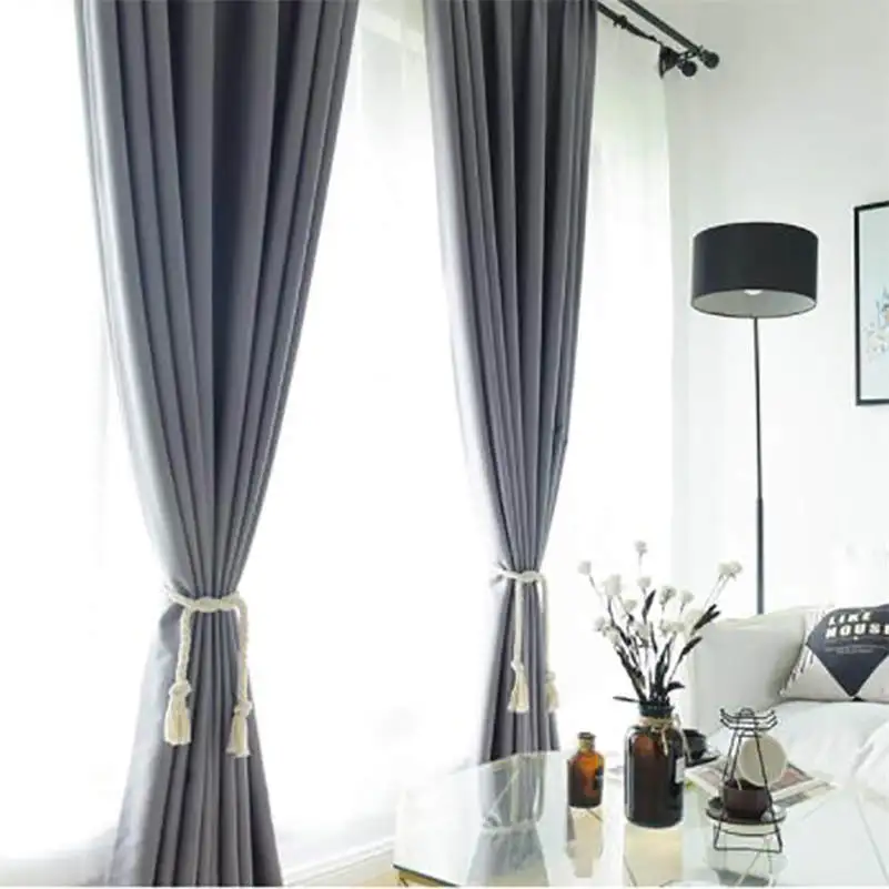 Современные затемняющие шторы с кольцами готовые окна для спальни/комнаты | Дом и