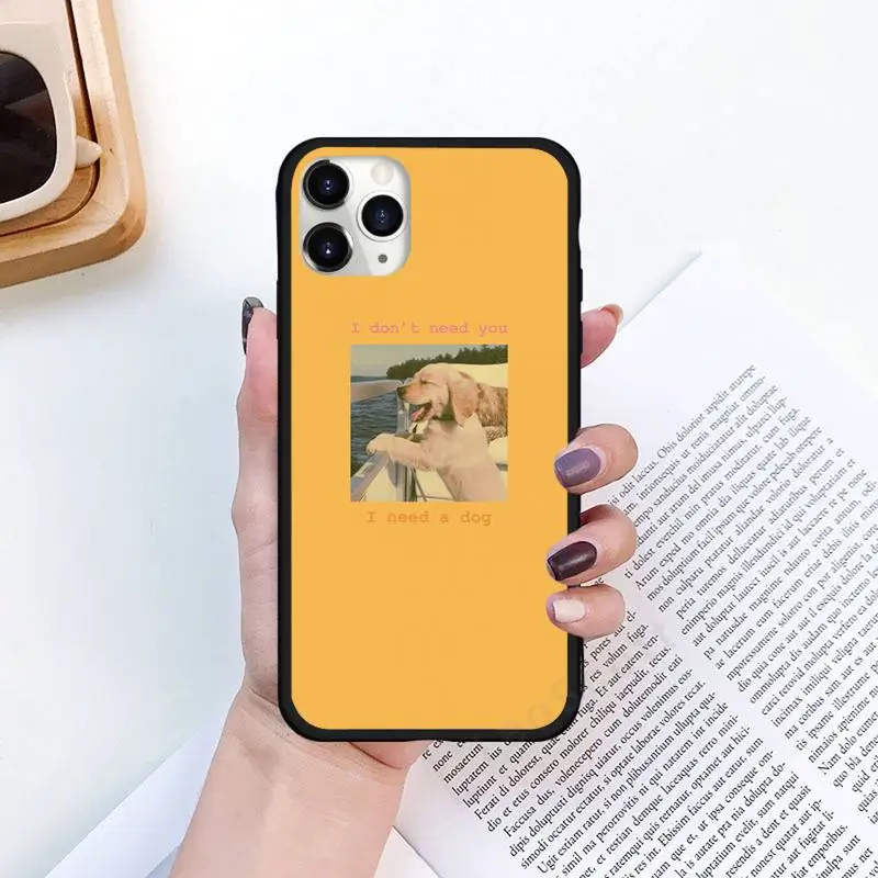 

super cute dog animal yellow pattern Phone Case for iPhone 11 12 pro XS MAX 8 7 6 6S Plus X 5S SE 2020 XR Luxury shell funda