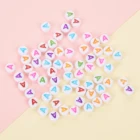 100 шт. разноцветные акриловые буквы круглые бусины-разделители для изготовления ювелирных изделий для рукоделия DIY браслетов и ожерелий 7x3 мм