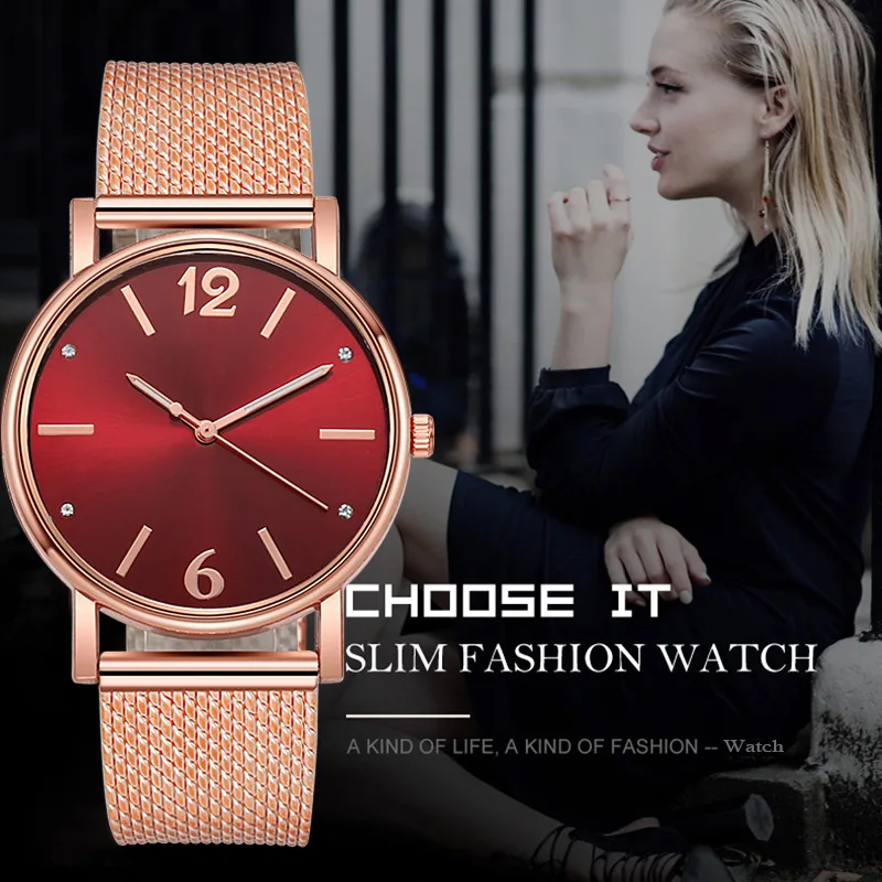 

Temperament Simple Rhinestones Starry Sky Stainless Steel Women Quartz Watches