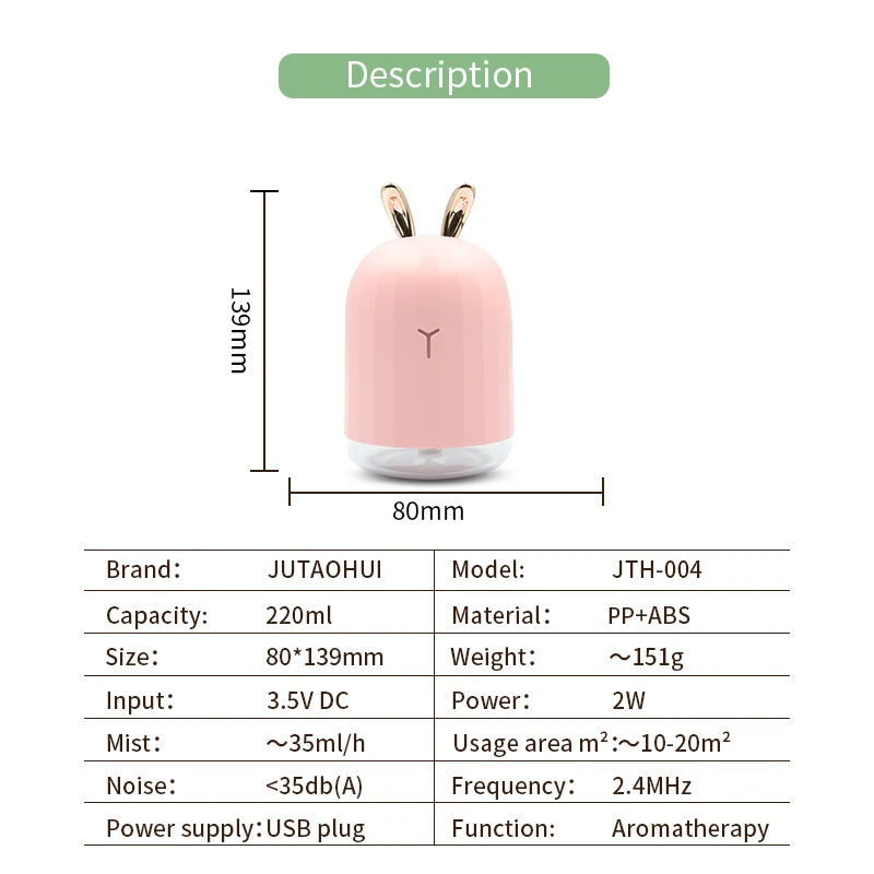 Мини 04 usb 220 мл увлажнитель воздуха Арома диффузный стол украшение эфирное масло