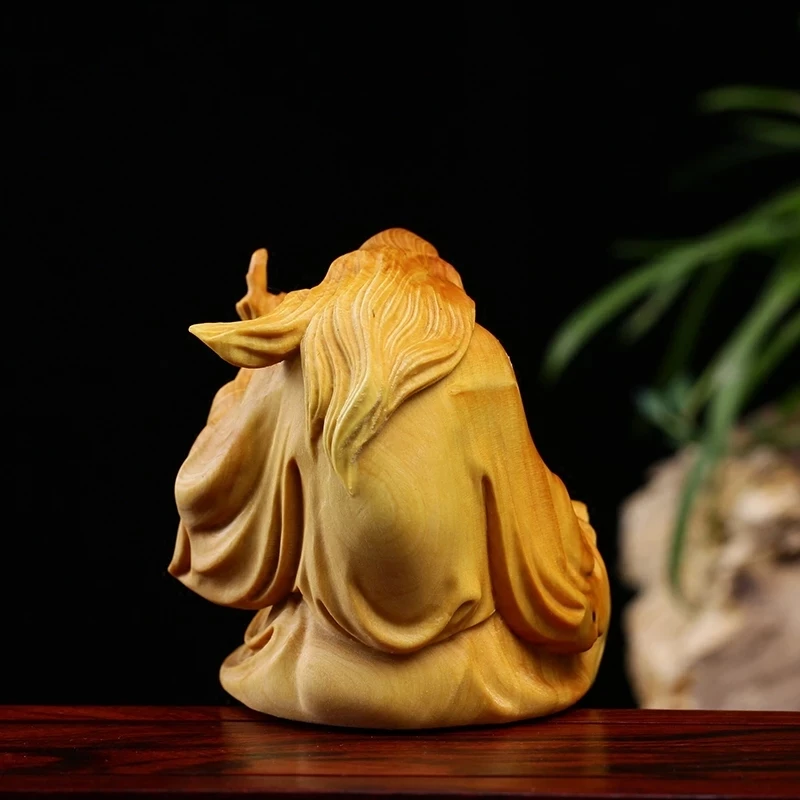 Laozi miniature figurines Lobular wood statue wall decors ornaments home Zen collection art Preaching Art | Дом и сад