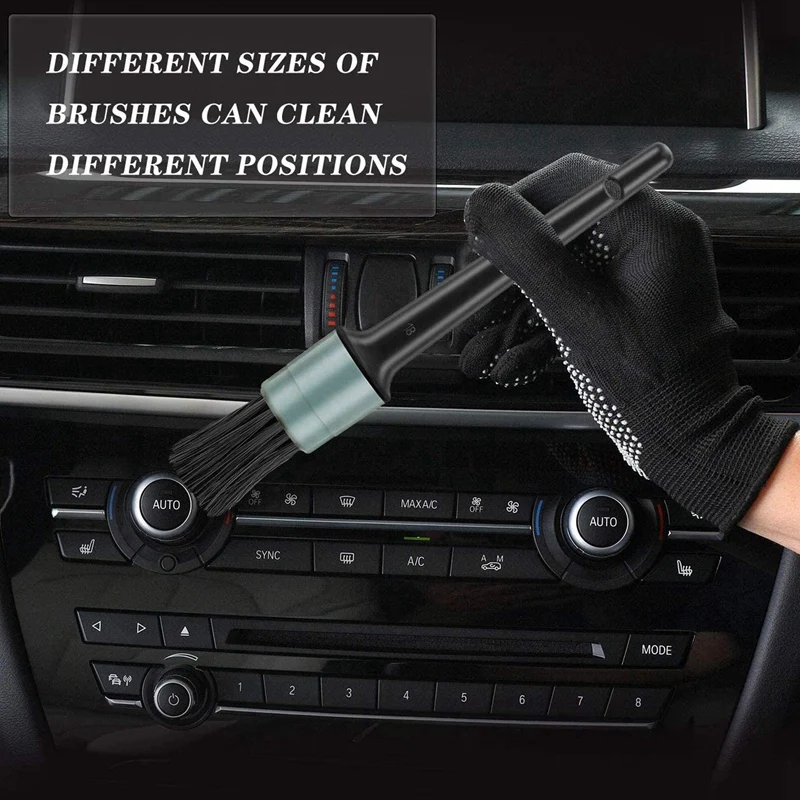 

Car Wheel Brush Set,Long Soft Wheel Brush,Short Handle Tire Brush,Wire Brush,Air Conditioner Brush for Car Cleaning