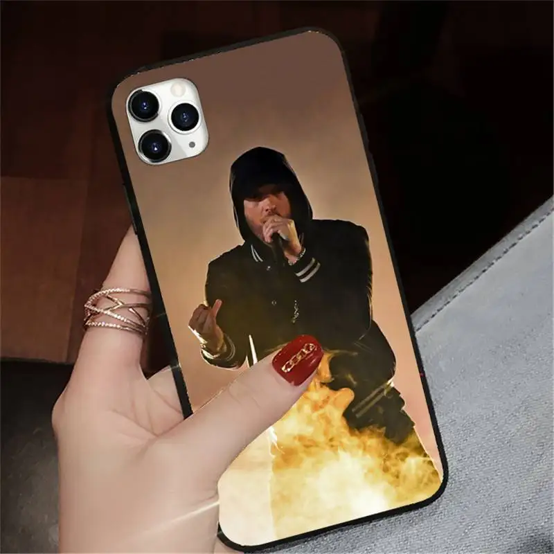

American male rap singer Eminem Phone Case for iPhone 11 12 pro XS MAX 8 7 6 6S Plus X 5S SE 2020 XR mini