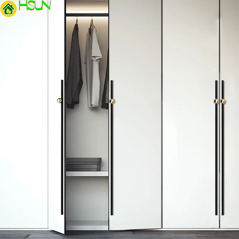 Цинковые ручки современный сплав золотая для шкафа и черная дверь - купить по